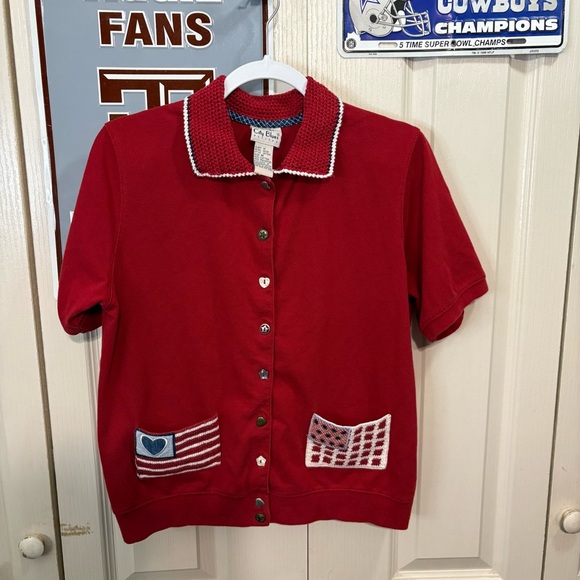 Koret Red Textured Cardigan - Picture 1 of 7